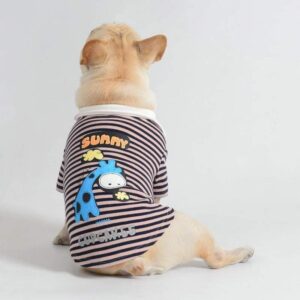 Frenchie World Shop Cotton Striped Dog Polo