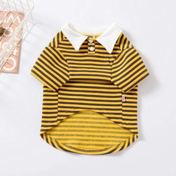 Frenchie World Shop Cotton Striped Dog Polo