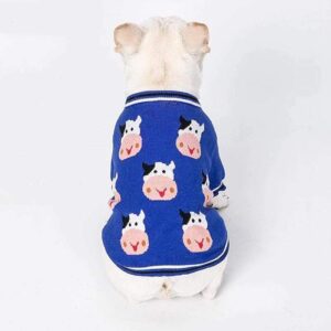 Frenchie World Shop Cow French Bulldog Sweater