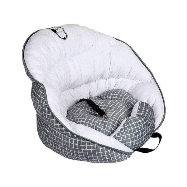 Frenchie World Shop WHITE Cozy French Bulldog Safety Car Seat