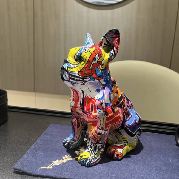 Frenchie World Shop 0 Creativity Living Room Colorful French Bulldog Statue Ornanments Office Decorations Porch Wine Cabinet Resin Crafts Ornaments