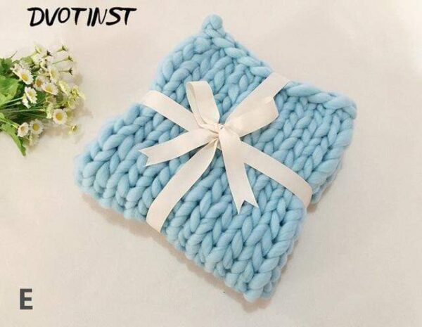 Frenchie World Shop E / 55x55CM Crochet Knitted Blanket