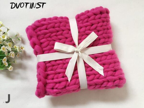 Frenchie World Shop J / 55x55CM Crochet Knitted Blanket