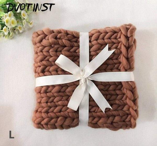 Frenchie World Shop L / 55x55CM Crochet Knitted Blanket