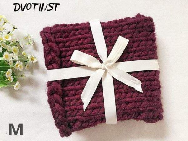 Frenchie World Shop M / 55x55CM Crochet Knitted Blanket