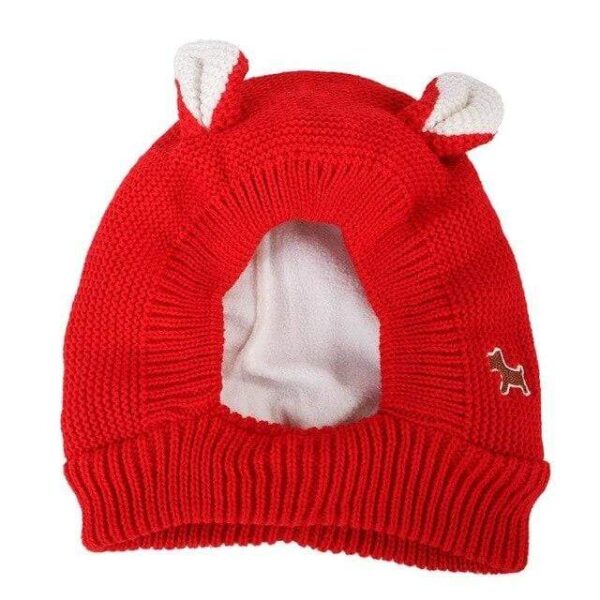 Frenchie World Shop Red Crocheted French Bulldog Cap