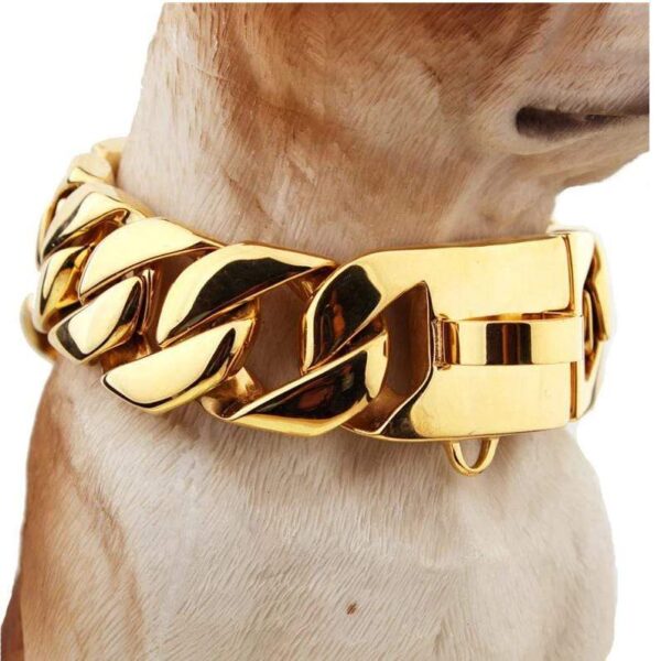 Frenchie World Shop Cuban Link Stainless Steel Dog Chain