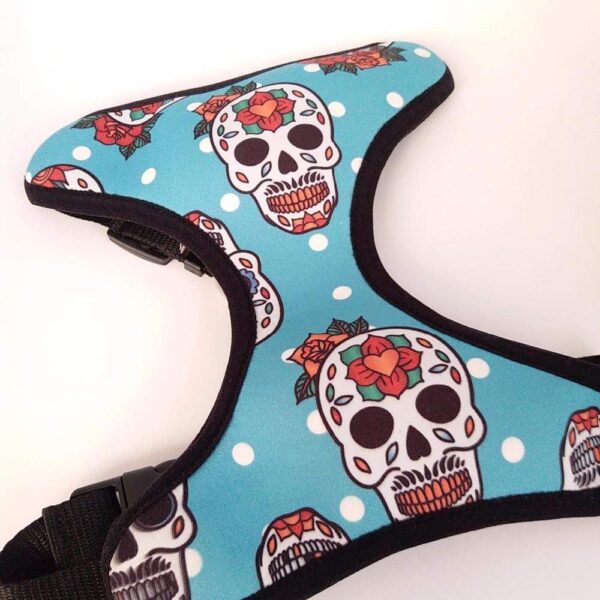 Frenchie World Shop Day Of The Dead Reversible Harness