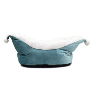 Frenchie World Shop blue / S Deep Sleep Dog Bed for Small Dogs Boat Shape Thicken Cat Bed Winter Warm Fleece Dog Bed House Cute Cat Bed Washable