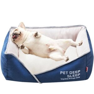 Frenchie World Shop Navy blue / 80cmX60cmX20cm / United States Deep Sleep French Bulldog Bed