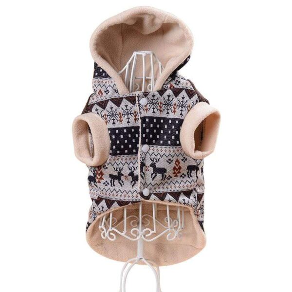 Frenchie World Shop Deer & Snow French Bulldog Hooded Coat