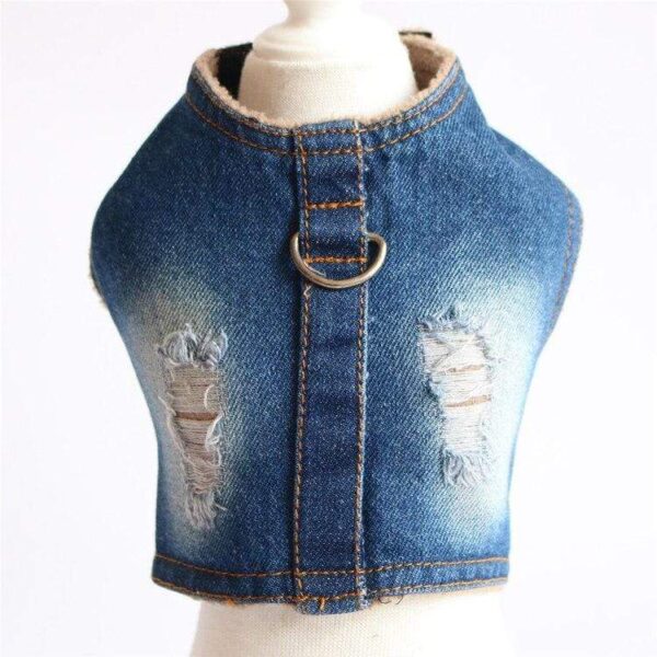 Frenchie World Shop Denim French Bulldog Harness Vest