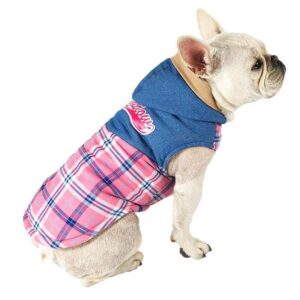 Frenchie World Shop Denim Plaid French Bulldog Spring Vest