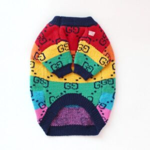 Frenchie World Shop Rainbow color / S Dog Cat Sweater Fashion Soft Pet Clothes Corgi Bulldog York Teddy Autumn Winter