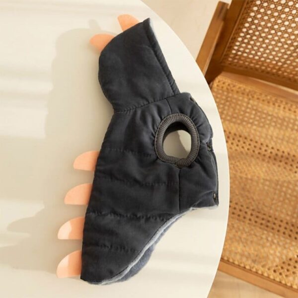 Frenchie World Shop black / M Dog Clothes Cute Cartoon Dinosaurs Creately Jacket Coat Puppy Autumn Winter Softed Suede Warm Pet Sweater Down Coat Costumes