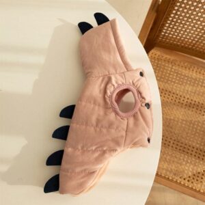 Frenchie World Shop pink / M Dog Clothes Cute Cartoon Dinosaurs Creately Jacket Coat Puppy Autumn Winter Softed Suede Warm Pet Sweater Down Coat Costumes