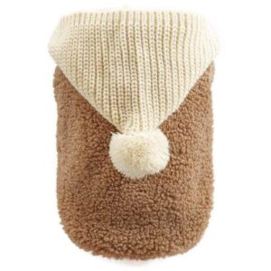 Frenchie World Shop Brown / S / United States Dog Clothes Winter Lambs Plush Hoodie Vest  For Dogs Coat Jacket Lamb Wool Ropa Perro French Bulldog Clothing