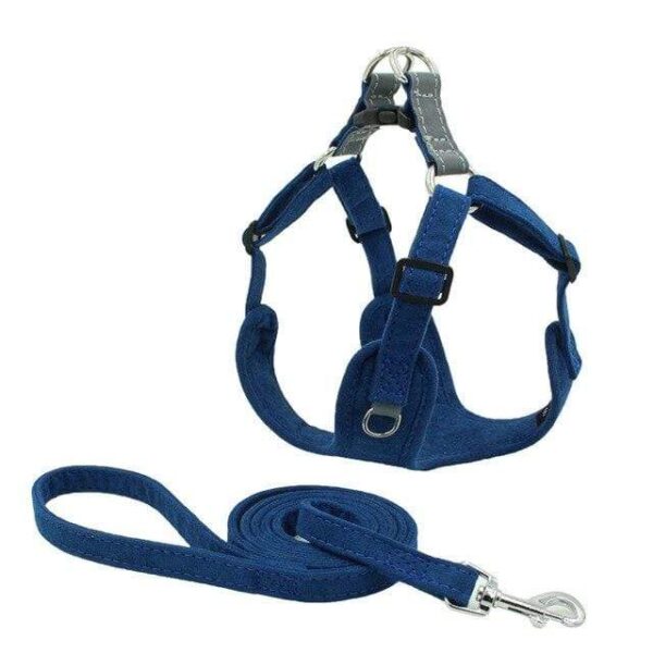 Frenchie World Shop Navy / XS / China Dog Harness Vest No Pull Puppy Cat Outdoor Walking Harness Leash Set French Bulldog Collars Pet Supplies For Small Medium Dogs