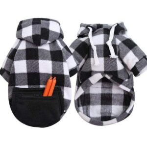 Frenchie World Shop black / 5XL / China Dog Hoodies Plaid Pet Clothes for Small Medium Large Dogs Puppy Coat Big Dog Jackets Sweatshirt Chihuahua Cat Costume Outfits