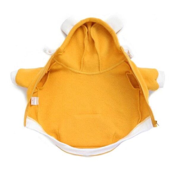 Frenchie World Shop Yellow / XL Dog Hoodies With Hood Autumn Winter Wear Clothes For Puppy Pet Bear Ear Fleece Sweatshirt for French Bulldog