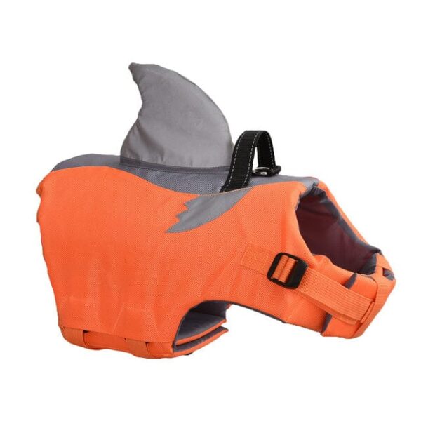 Frenchie World Shop Orange / XL / China Dog Life Vest Summer New Shark Fin Pet Life Jacket Large Medium and Small Dogs Reflective Swimwear