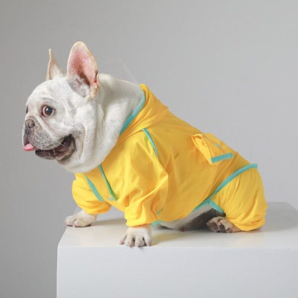 Frenchie World Shop Dog Raincoat Hoodies Pet Waterproof Clothes French Bulldog Pug Chihuahua Raining Coat Small Medium Dog Windbreaker Jacket