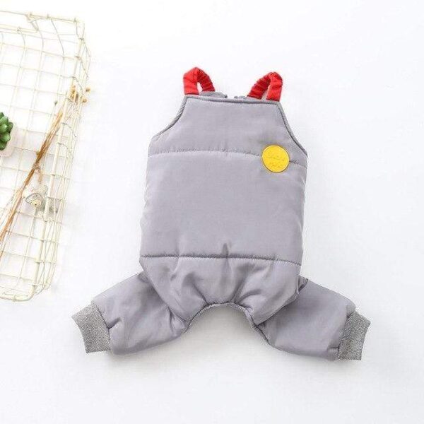 Frenchie World Shop Gray-Bib pants only / 2XL Dog Winter Ski Overall