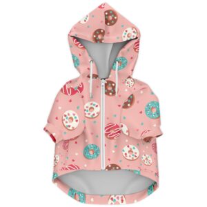 Subliminator Athletic Dog Zip-Up Hoodie - AOP XXS Donuts French Bulldog Hoodie