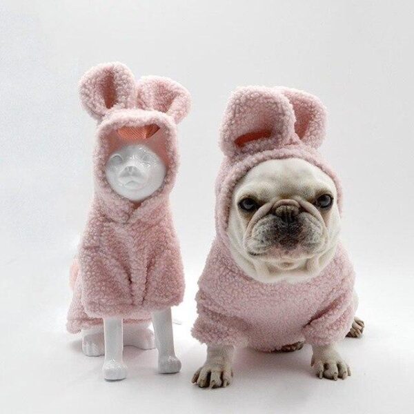 Frenchie World Shop Pink / L Easter Bunny Fleece French Bulldog Hoodie