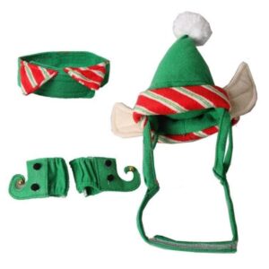 Frenchie World Shop Elf Christmas Dog Costume