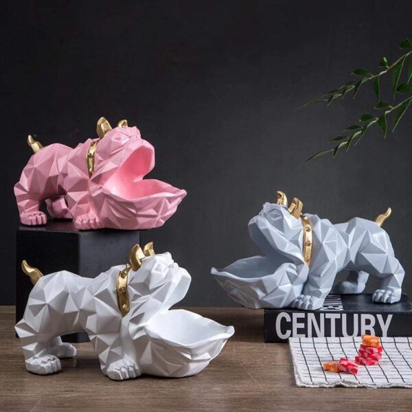 Frenchie World Shop English Bulldog Geometric Sculpture