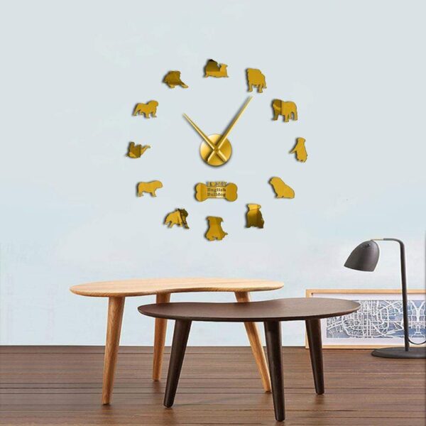 Frenchie World Shop English Bulldog Giant Wall Clock