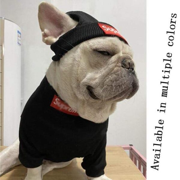 Frenchie World Shop GG0063 / XXL / China Fashion French Bulldog Sweater With Hat Suit Dog Clothes Winter Warm Clothes For Small Medium Dogs Coat Jacket For Dog Corgi Pug