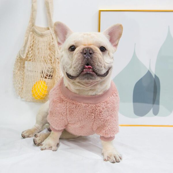 Frenchie World Shop Faux Fur French Bulldog Sweatshirt