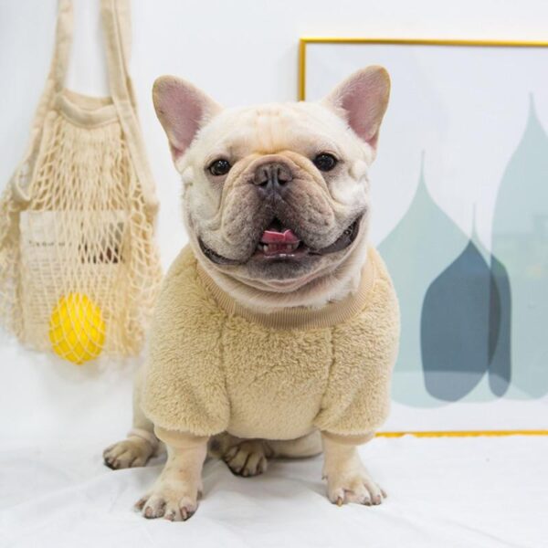 Frenchie World Shop Faux Fur French Bulldog Sweatshirt