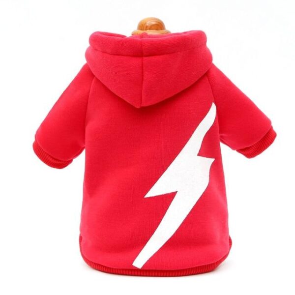 Frenchie World Shop Red / S Flash Lightning Dog Hoodie