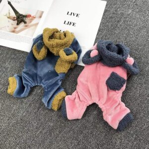 Frenchie World Shop Fleece Teddy-Bear Jumpsuit