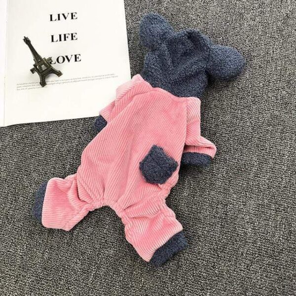 Frenchie World Shop Pink / S Fleece Teddy-Bear Jumpsuit