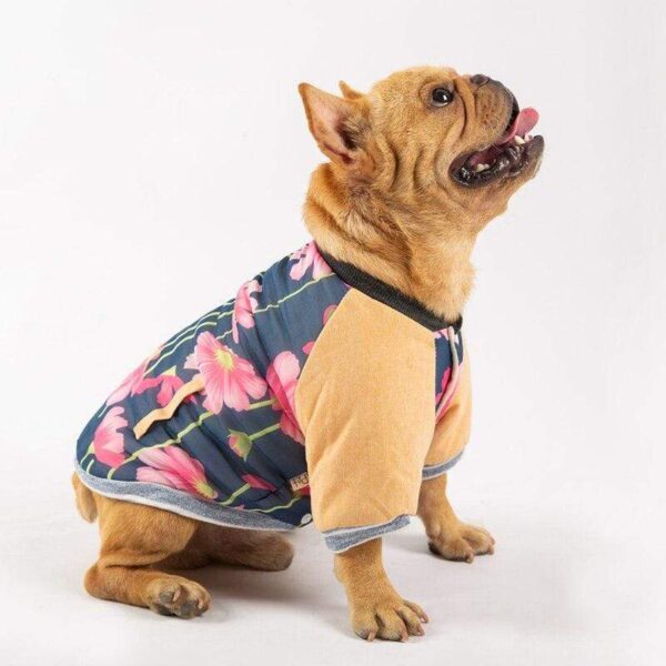 Frenchie World Shop Floral Bomber French Bulldog Jacket