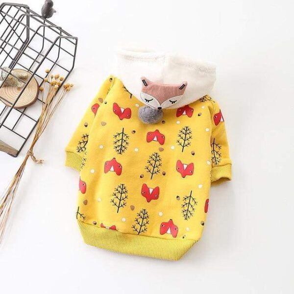 Frenchie World Shop Yellow / L Fox Dog Hoodie by Frenchie World