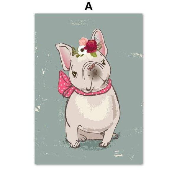 Frenchie World Shop 60X80 cm Unframed / A French Bulldog Art Canvas