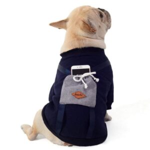 Frenchie World Shop Navy Blue / S French Bulldog Back Pocket Sweatshirt