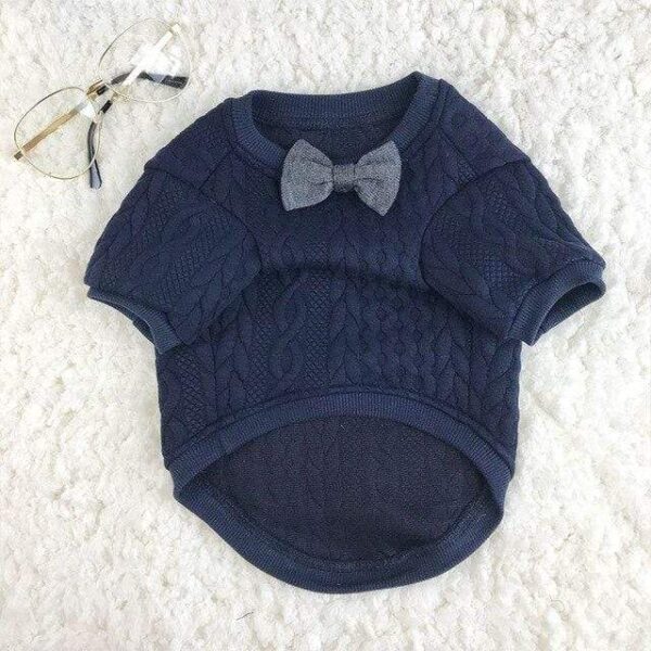 Frenchie World Shop Navy / L French Bulldog Bow & Sweater