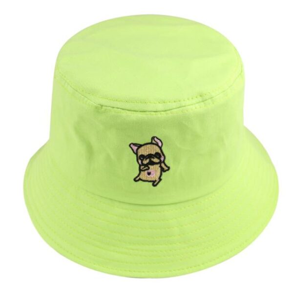 Frenchie World Shop Green French Bulldog Bucket Hat