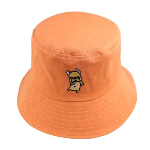 Frenchie World Shop Orange French Bulldog Bucket Hat