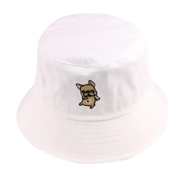 Frenchie World Shop White French Bulldog Bucket Hat