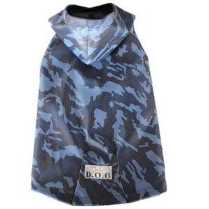 Frenchie World Shop blue / 12 French Bulldog Camouflage Waterproof Rain Jacket