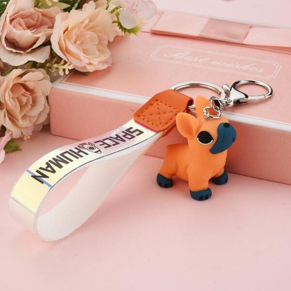 Frenchie World Shop 4 French Bulldog Cartoon Keychains