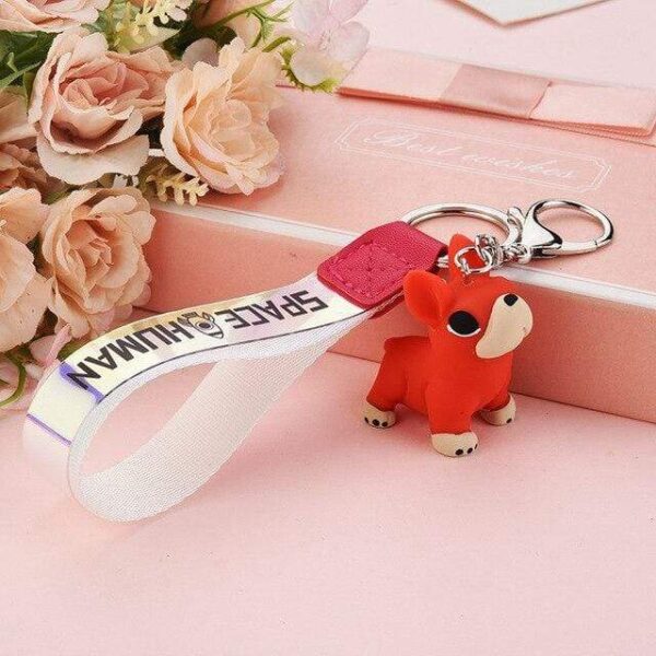 Frenchie World Shop 6 French Bulldog Cartoon Keychains