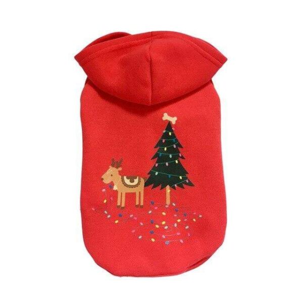 Frenchie World Shop red C / L French Bulldog Christmas Hoodies